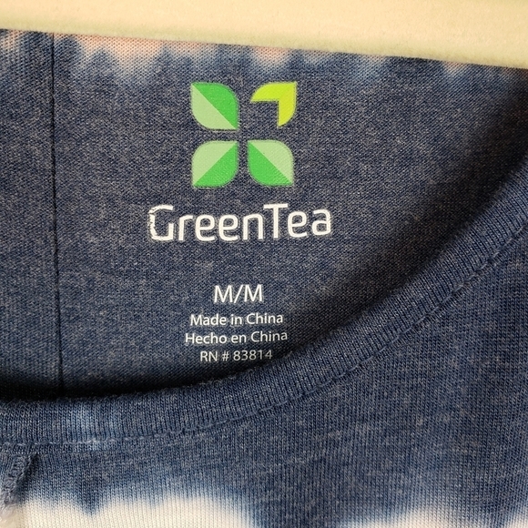 Green Tea Tie Dye Hi Low Hem T Shirt M - Picture 8 of 8